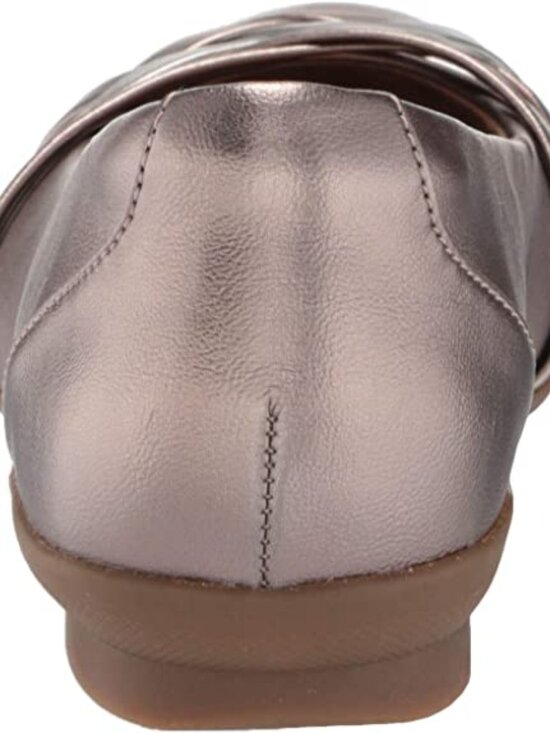 NWB CLARKS Sara Clover METALLIC BALLET FLAT sz 9 - Picture 6 of 9